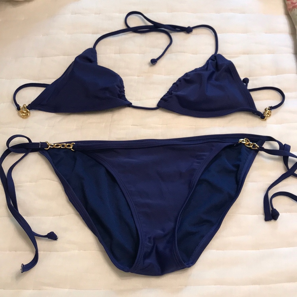 Old Navy Blue String Bikini, M